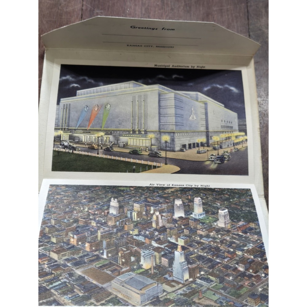 Vintage 40s SOUVENIR FOLDER of GREATER KANSAS CITY Postcard Album, Attractions - Picture 3 of 16